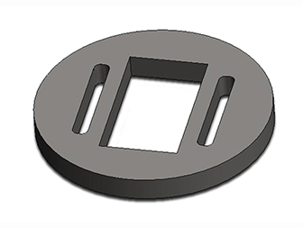 Ti Disk Probenhalter, Ø 3 x 0,3 mm, 0,6 x 1,8 mm Loch